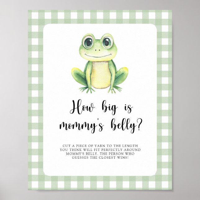 Cute frog - how big is mummy's belly game poster (Front)