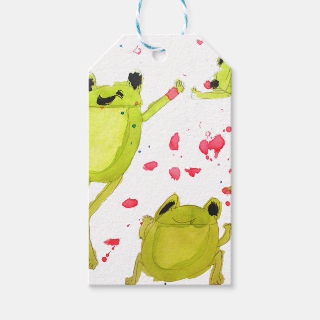 Cute frog illustration gift tags (Front)