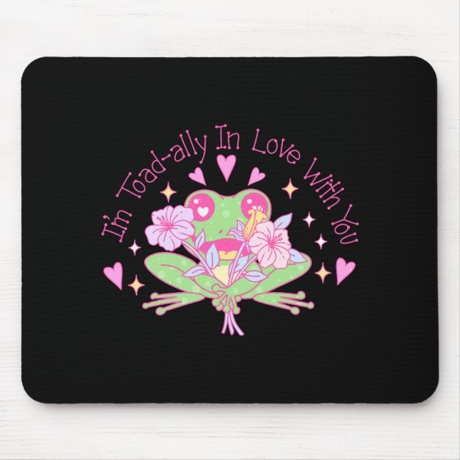 Cute Frog - I'm Totally In Love With You Mouse Mat (Front)