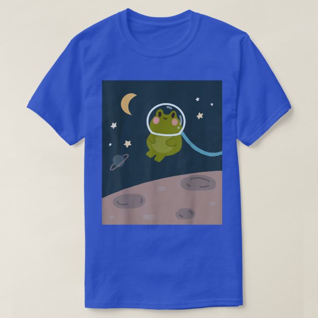 Cute Frog in Outer Space  T-Shirt (Design Front)