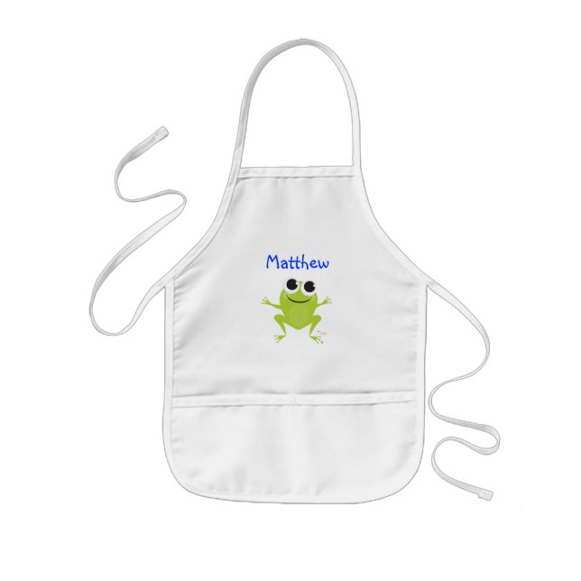 Cute Frog Kids Apron (Front)