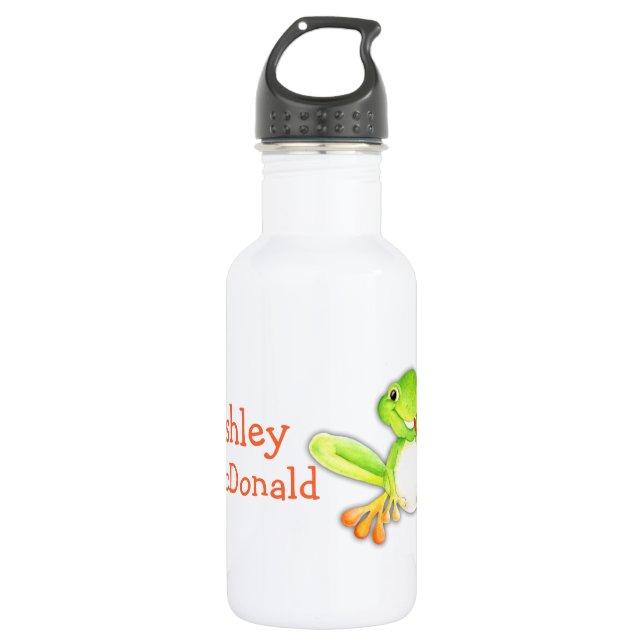 Cute frog kids drinks bottle (Front)