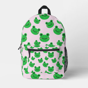 Cute Frog Kids School Printed Backpack