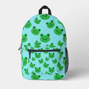Cute Frog Kids School Printed Backpack