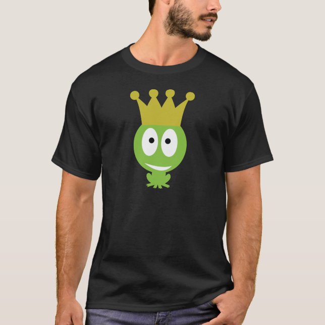 cute Frog King comic style T-Shirt (Front)