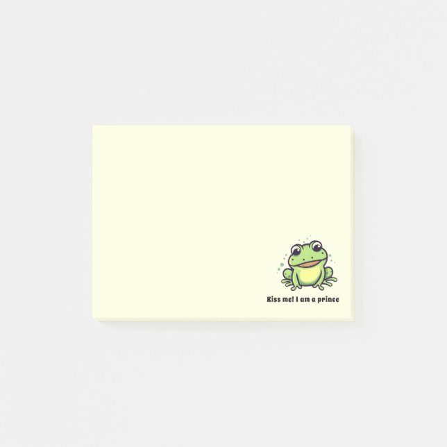 Cute frog kiss me post-it notes (Front)