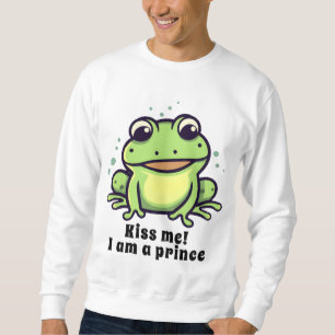 Cute frog kiss me sweatshirt