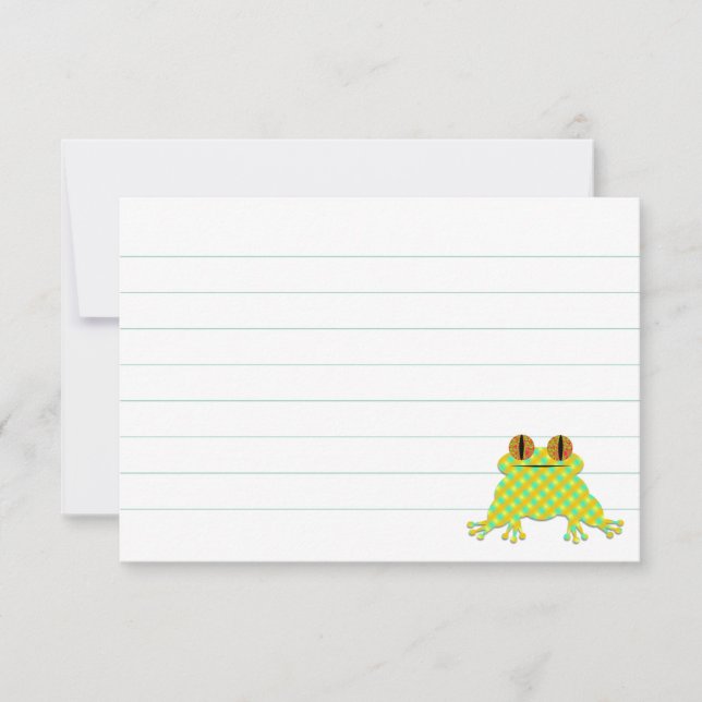 Cute Frog Lined Custom Card (Front)