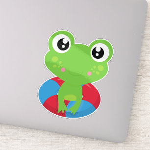 Cute Frog, Little Frog, Green Frog, Swim Ring