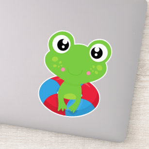 Cute Frog, Little Frog, Green Frog, Swim Ring