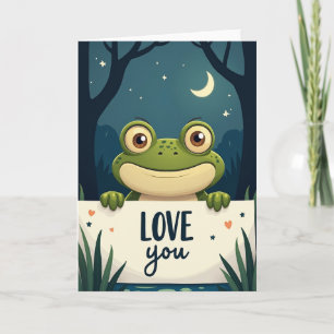 Cute Frog Love You Card