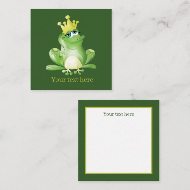 cute frog lovers add sentiment Note Card (Front/Back)