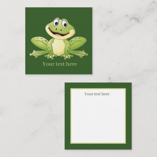 cute frog lovers add sentiment Note Card (Front/Back)