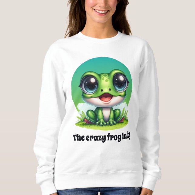 Cute frog lovers customisable  sweatshirt (Front)