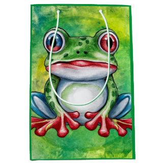 Cute Frog Medium Gift Bag