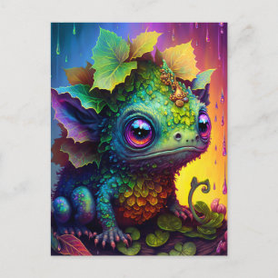 Cute Frog Monster Fantasy Art Postcard