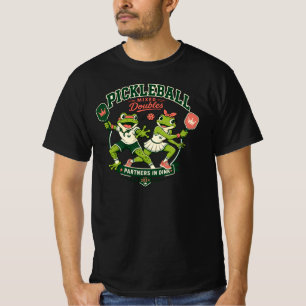 Cute Frog Partners in Dink Funny Sports Design T-Shirt