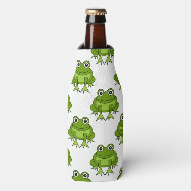 Cute Frog Pattern Bottle Cooler (Bottle Front)