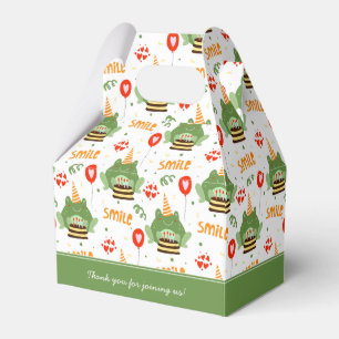 Cute Frog Pattern Happy Birthday Thank You w Name Favour Box