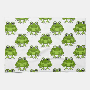 Cute Frog Pattern Tea Towel