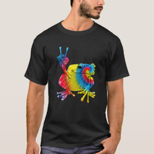 Cute Frog Peace Sign For Men Women Amphibian Anima T-Shirt