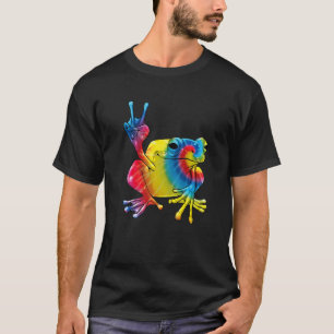 Cute Frog Peace Sign For Men Women Amphibian Anima T-Shirt