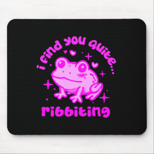 Cute Frog Pun Ribbiting Frog Lovers Quote Design P Mouse Mat