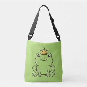 Cute frog  Queen funny green  Phone Case Crossbody Bag