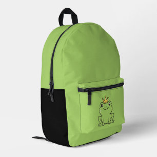 Cute frog Queen funny green Phone Case Printed Backpack