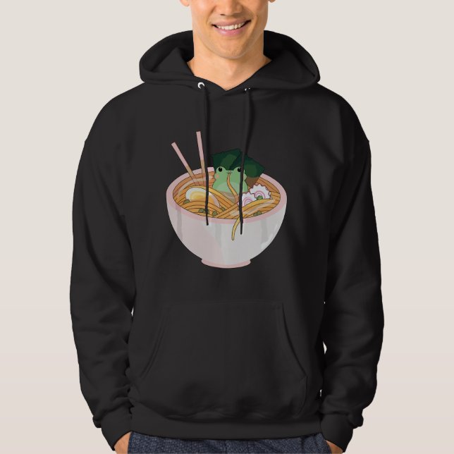 Cute Frog Ramen  Hoodie (Front)