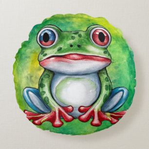 Cute Frog Round Cushion