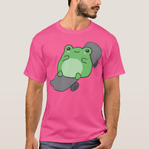 Cute Frog Skateboarding Kawaii Cottagecore Aesthet T-Shirt