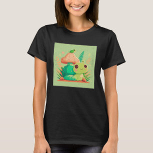 Cute Frog Snail Illustration Shell Friends Women K T-Shirt