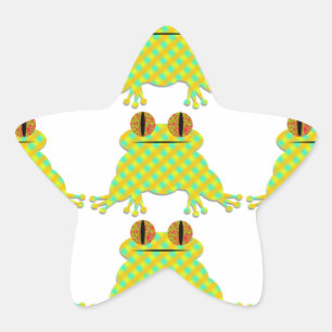 Cute Frog Star Sticker