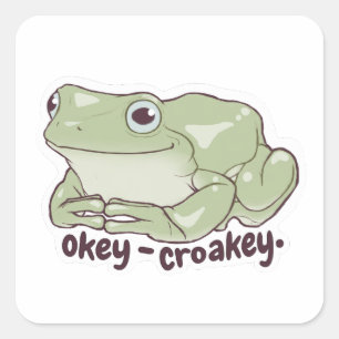 Cute frog sticker