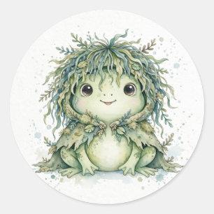 Cute Frog Swamp Monster Classic Round Sticker