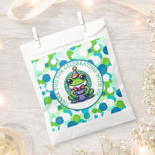 Cute Frog Themed Boy's Birthday Thank You Favour Bags