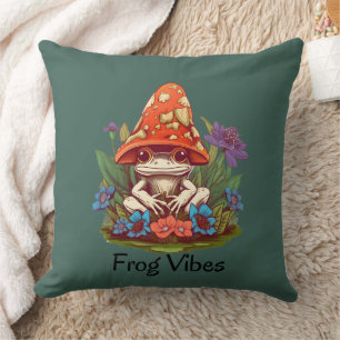 Cute Frog Throw Pillow