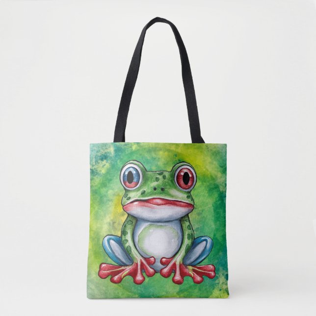 Cute Frog Tote Bag (Front)