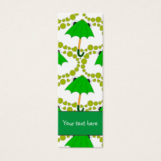 Cute frog umbrella heart and dot Bookmark