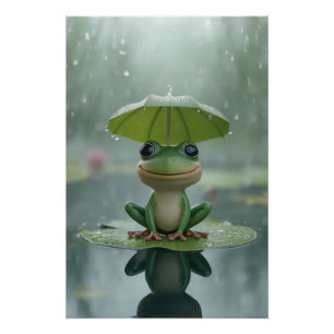 Cute Frog Wall Art for Kids – Adorable Frog Poster