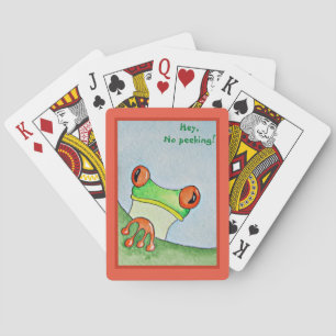 Cute Frog, watercolor Playing Cards