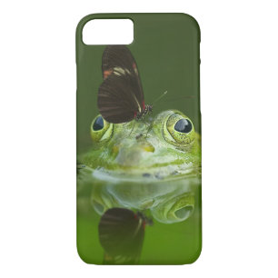 Cute frog with a Butterfly on his nose iPhone 8/7 Case