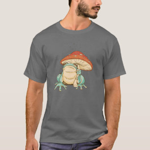 Cute Frog With A Mushroom Umbrella T-Shirt