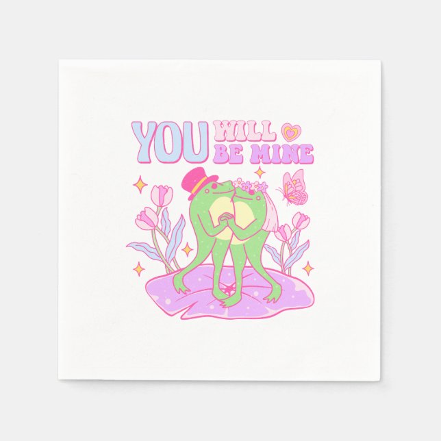 Cute Frog - You Will Be Mine Napkin (Front)