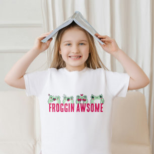 Cute Froggin Awsome Manga Cartoon Frog Kids T-Shirt