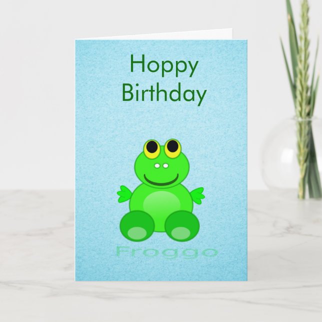 Cute Froggo Frog Card (Front)