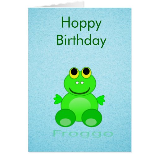 Cute Froggo Frog Greeting Card | Zazzle