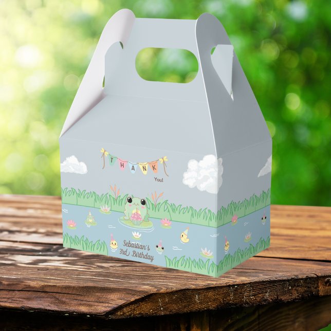 Cute Froggy Birthday Thank You Favour Box (Creator Uploaded)