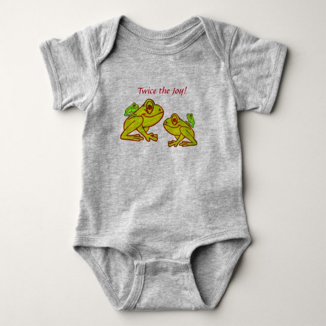 Cute Frogs Baby Bodysuit (Front)